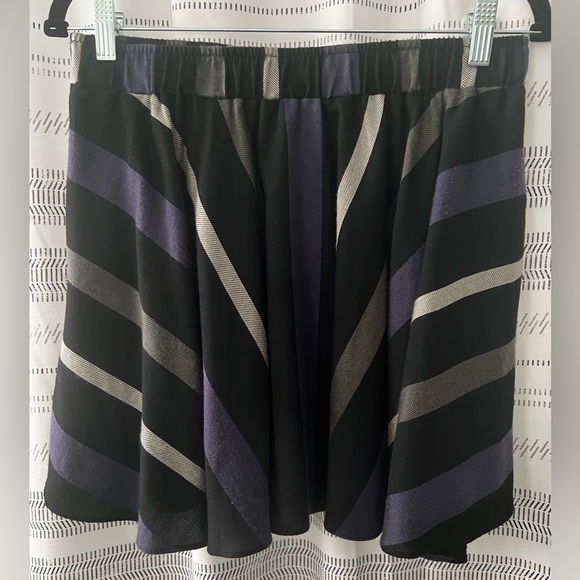 Bcbg Generation Striped Skater Skirt - L - Picture 2 of 3